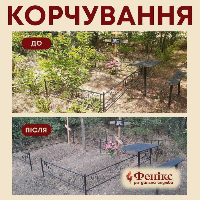 Прибирання могил, регулярний догляд м. Черкаси. Уборка могил Черкассы