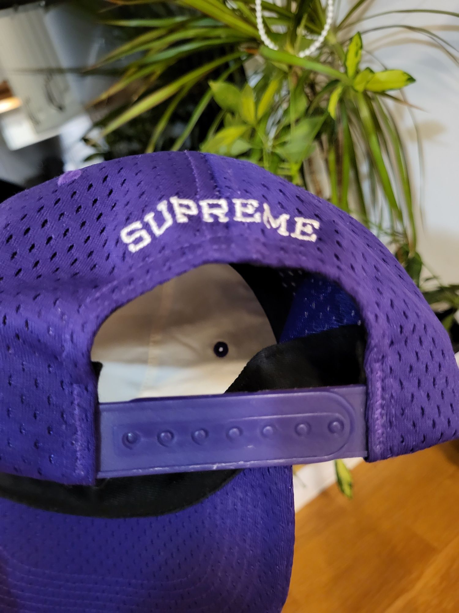Supreme czapka z daszkiem bejsbolówka fioletowa