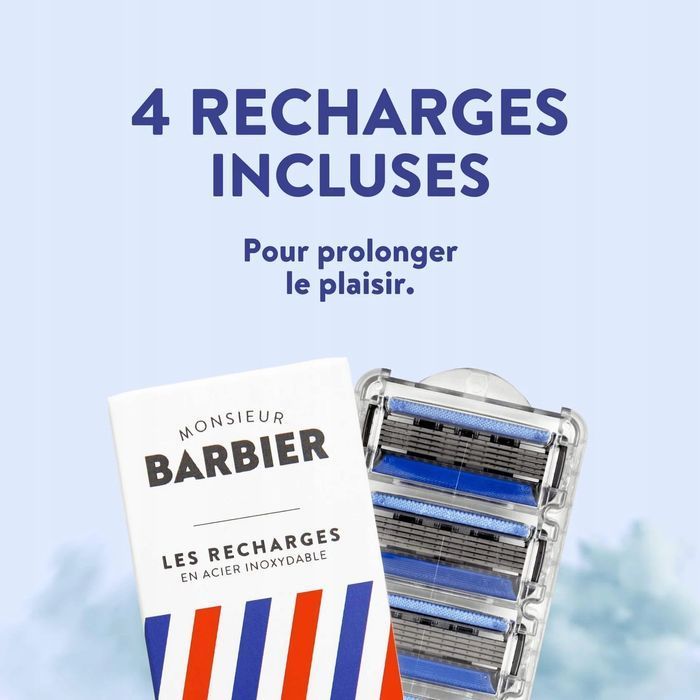 Maszynka Do Golenia Monsieur Barbier 4 Wkłady + Krem