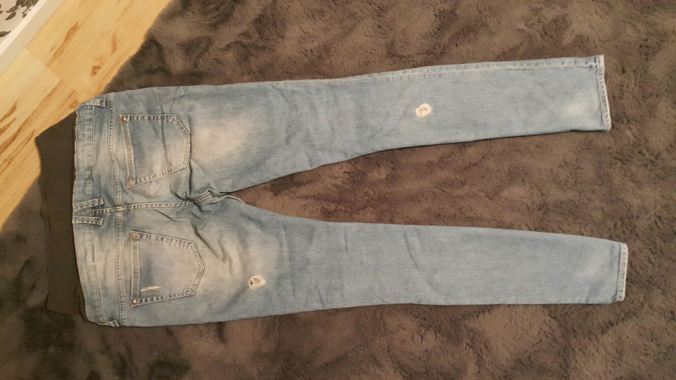 Jeansy ciążowe HM Mama 40 miękki jeans