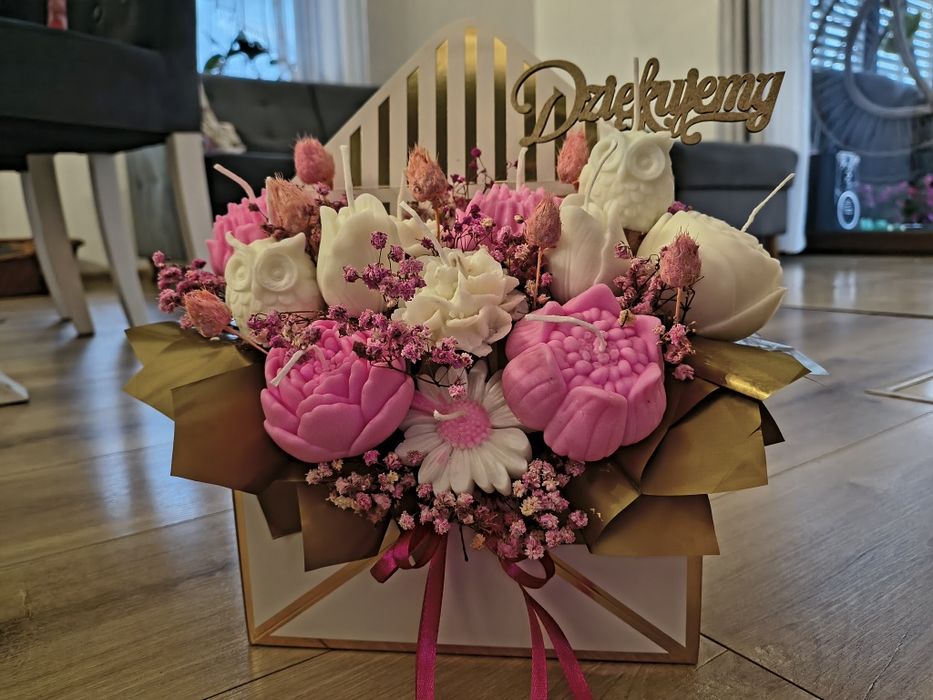 Flower box ze świec sojowych