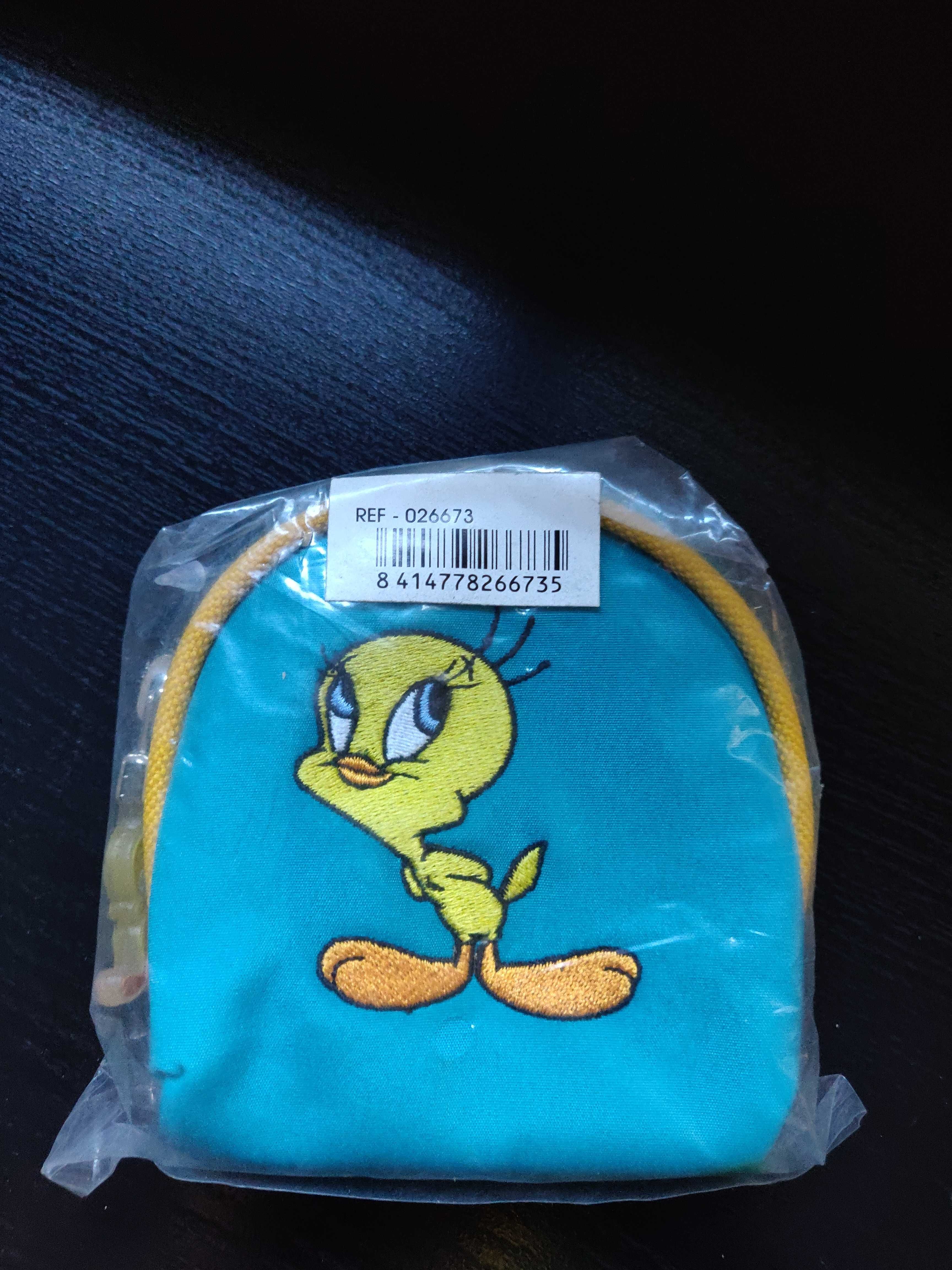 Conjunto de 2 estojos e 2 porta-moedas do Tweety (Looney Tunes)