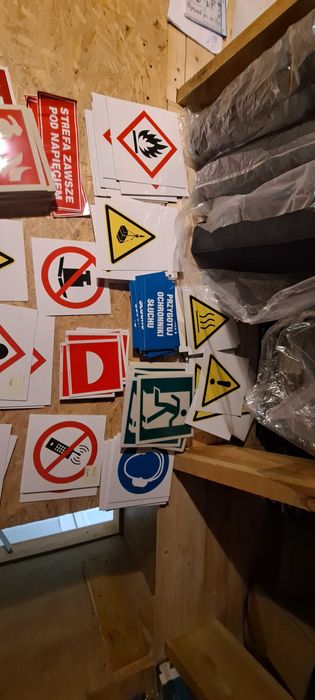 Tabliczki piktogramy BHP i inne informacyjne