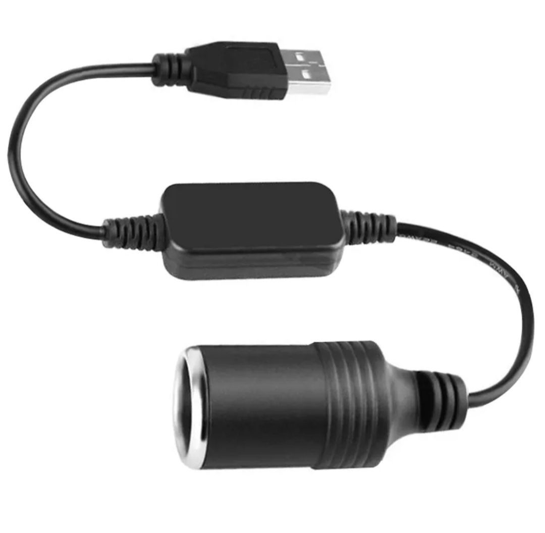 Перехідник Адаптер з 5v на 12v USB на Розетку прикурювача