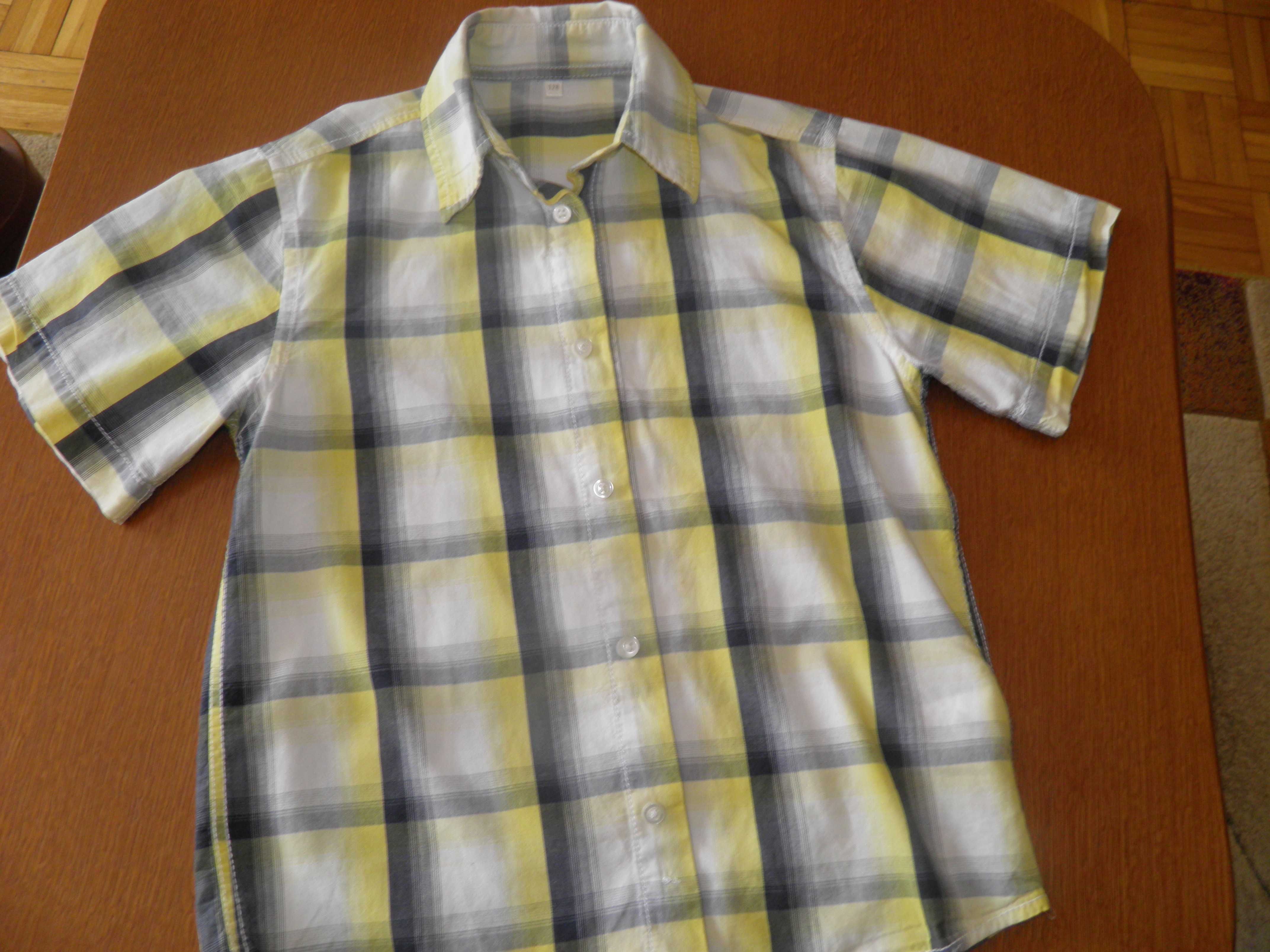 Koszula dla chłopca 100%  bawełna - rozmiar 128 cm
