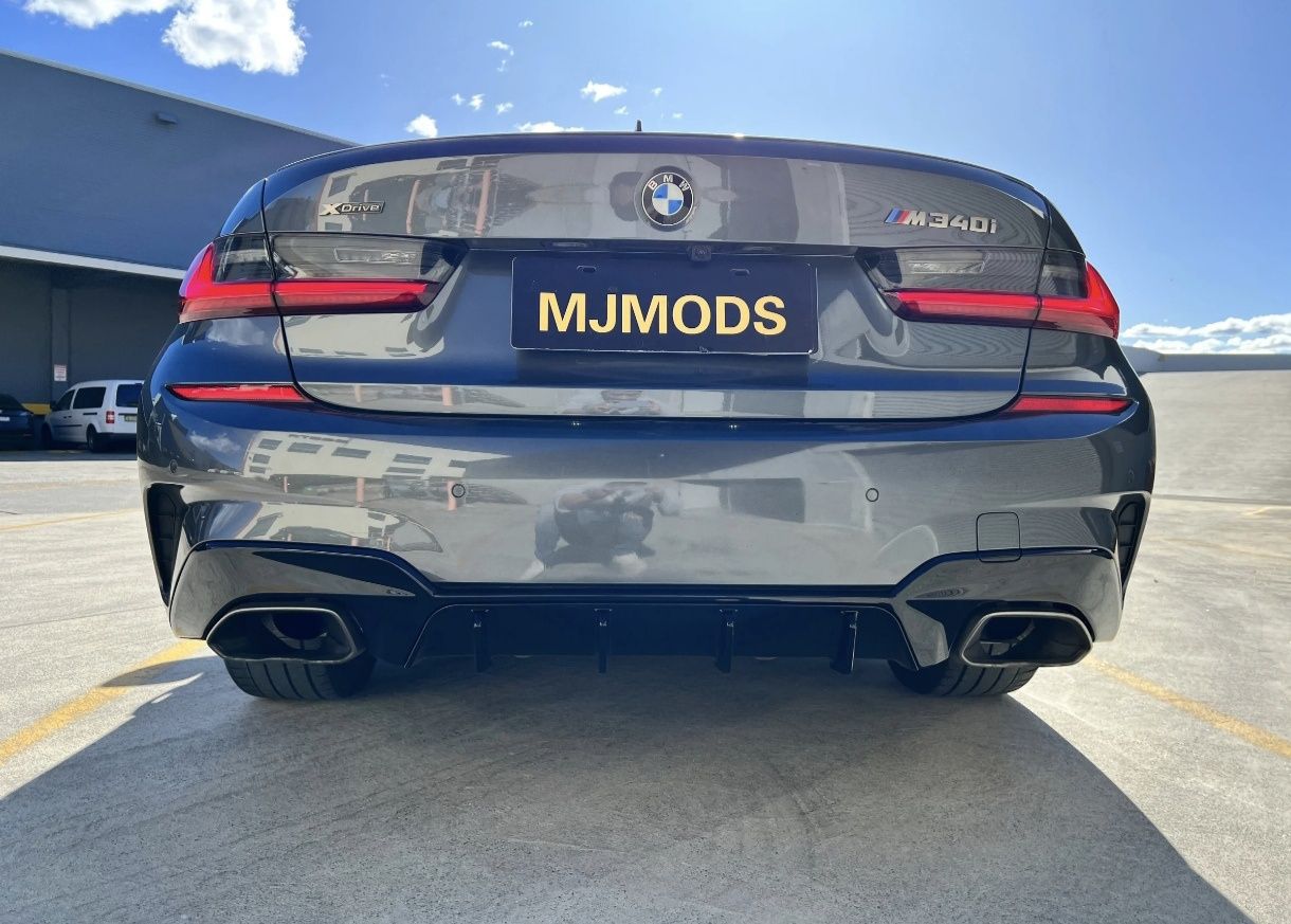 BMW G20 G21 Tylny Dyfuzor Zderzaka Dokładka 340I Czarny Połysk