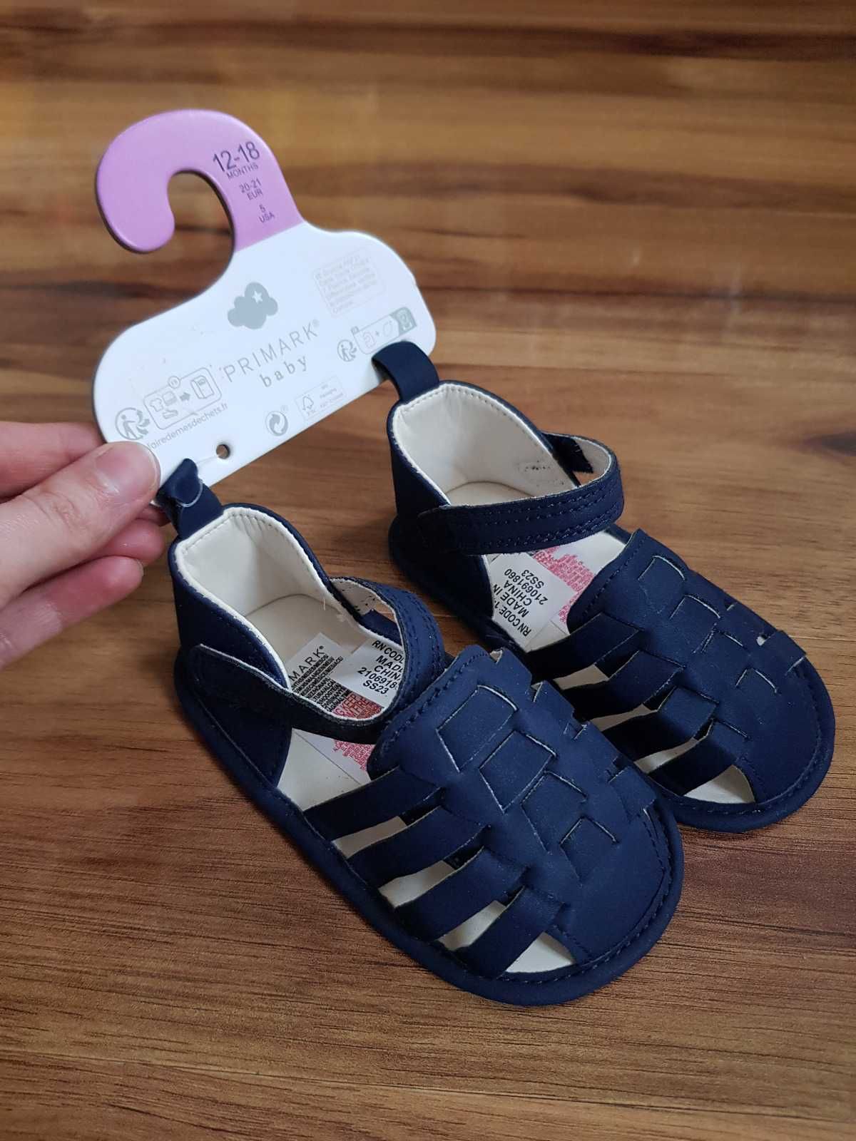 Granatowe sandały dla dziecka 12-18 miesięcy sandałki roz 20-21 EUR