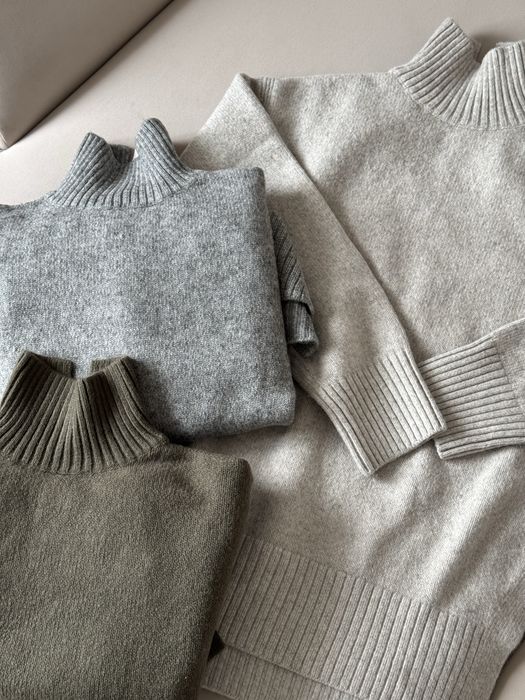 Базові  подовжені светри H&M з мʼякого трикотажу та домішкою вовни