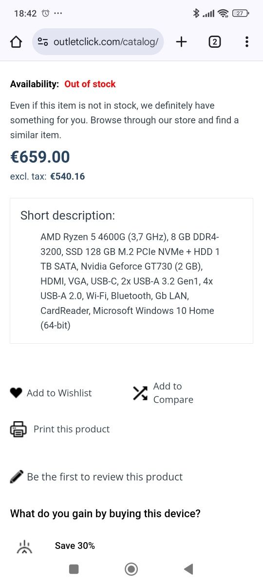 Desktop Lenovo 90q3004rpg como NOVO