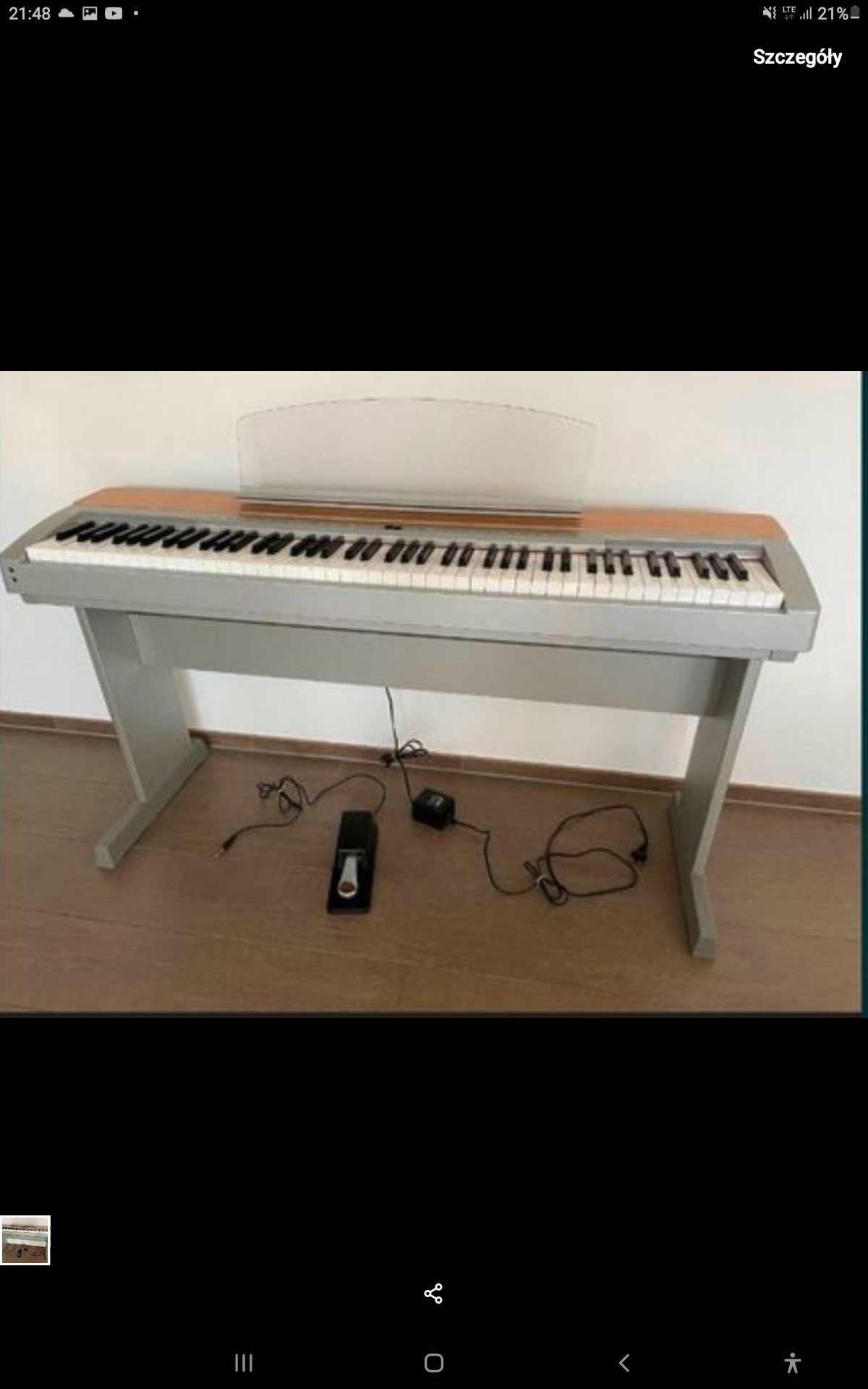 Pianino  cyfrowe  Yamaha P 140 S / silver/