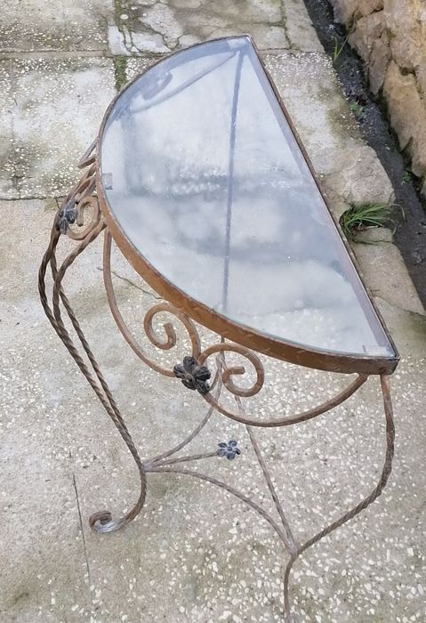 Mesa de Apoio em Ferro Antiga - Vintage
