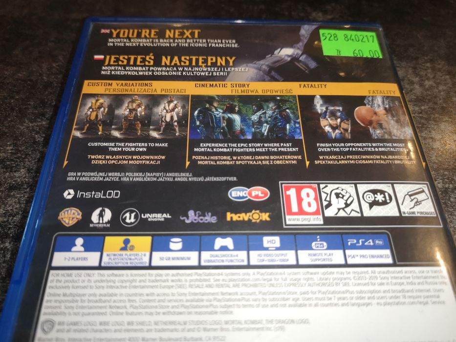 Mortal Kombat 11 PS4 gra PL (możliwość wymiany)