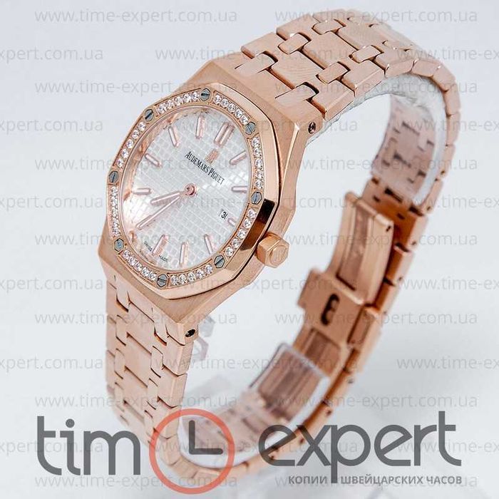 Часы Audemars Piguet Ladies Royal Oak Diamonds Gold/Write