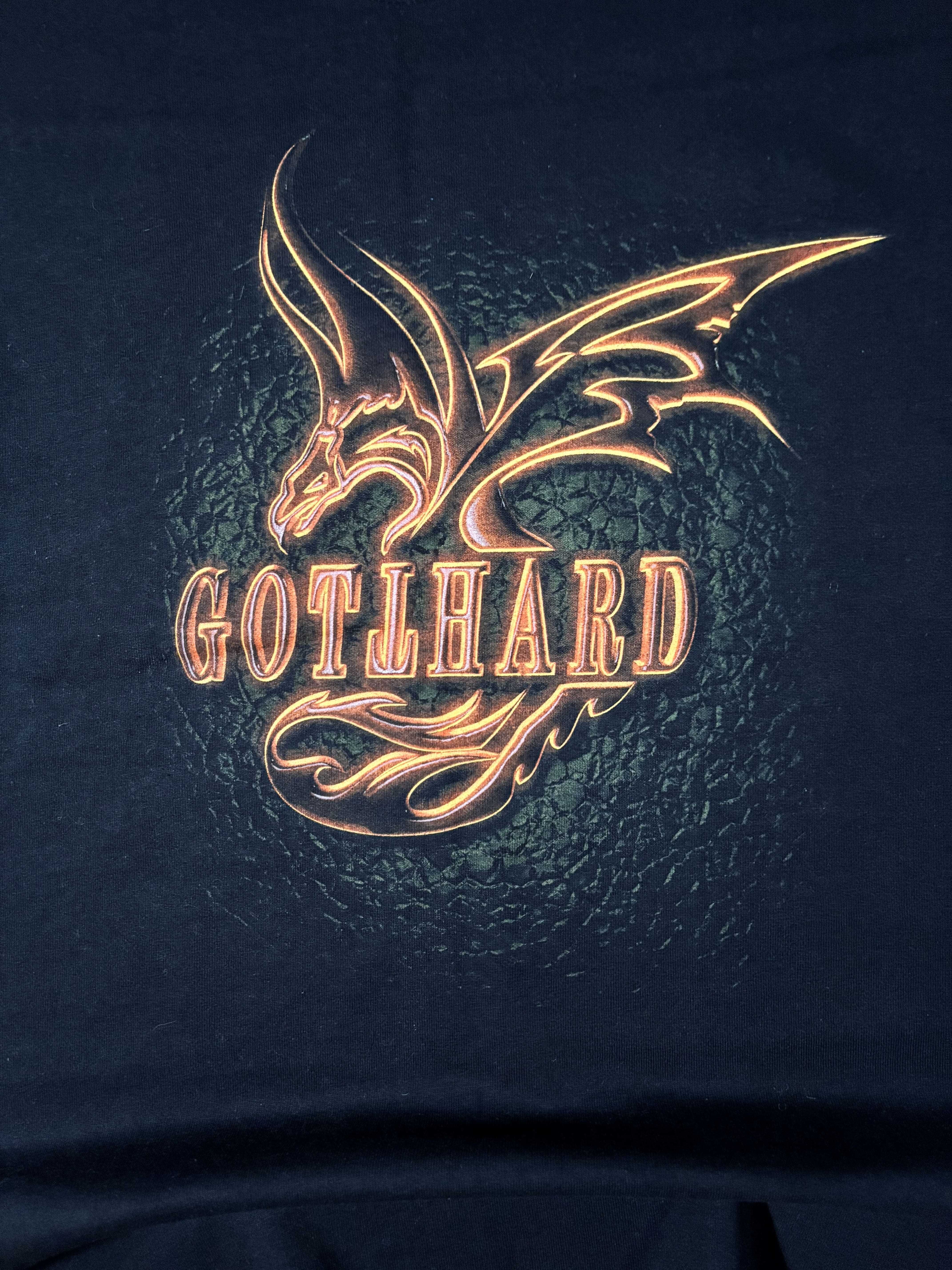 Koszulka Fruit Of The Loom L Heavy Gotthard Tour Nadruk Vintage
