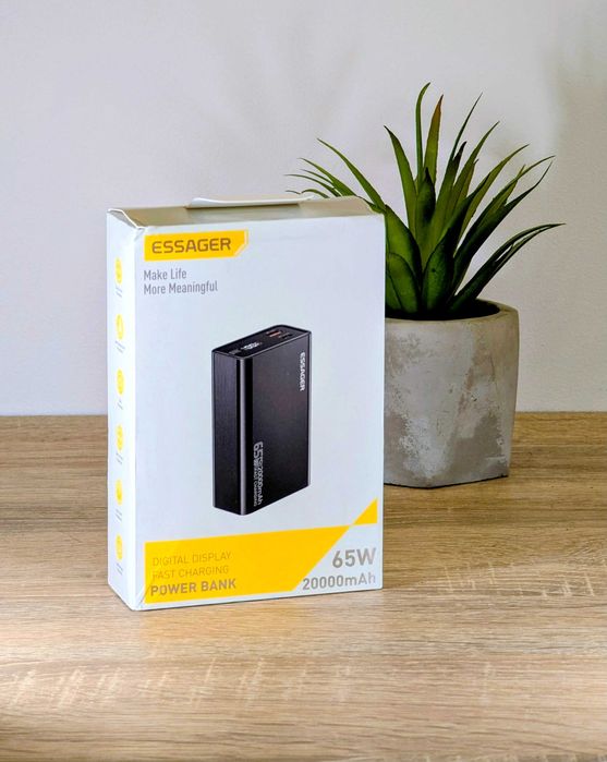 Павербанк Essager PD 65 BT Power Bank 20000 мАч \ Ultra light \ Легкий