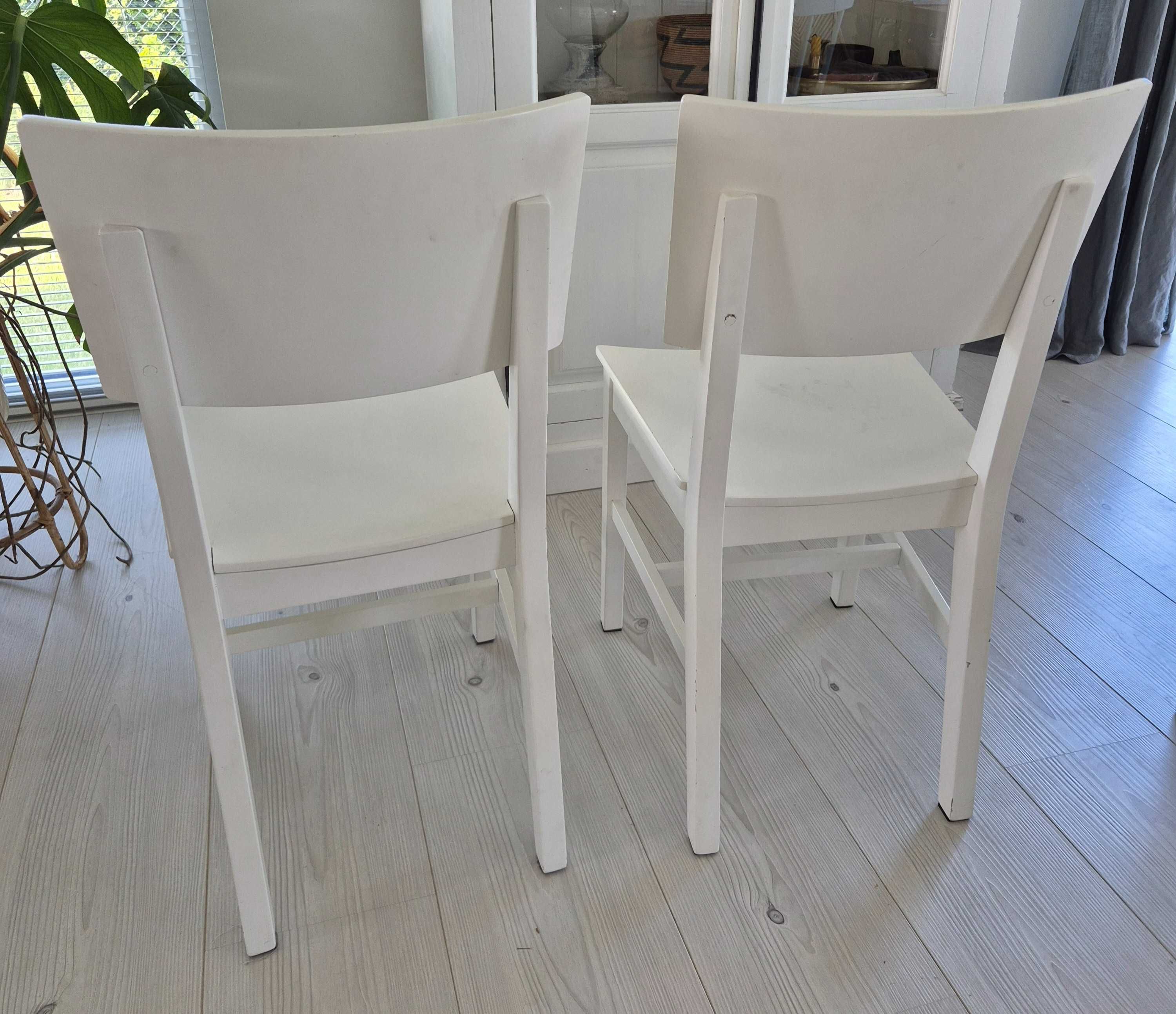 Ikea krzesło białe drewniane 2 sztuki 2 krzesła drewniane