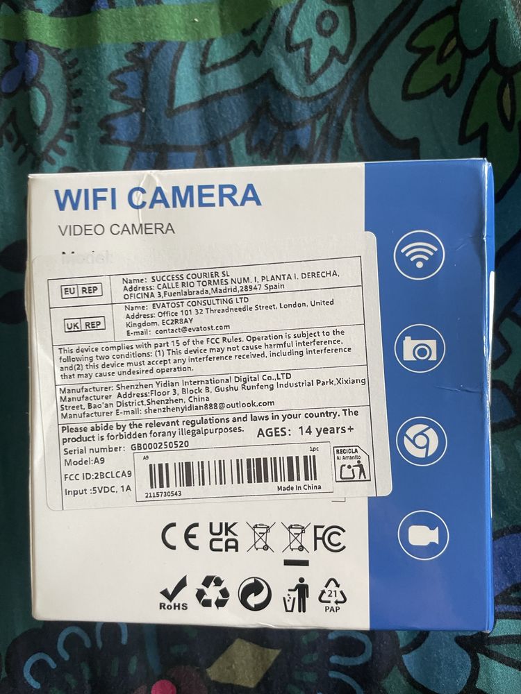 Wi-Fi mini kamera