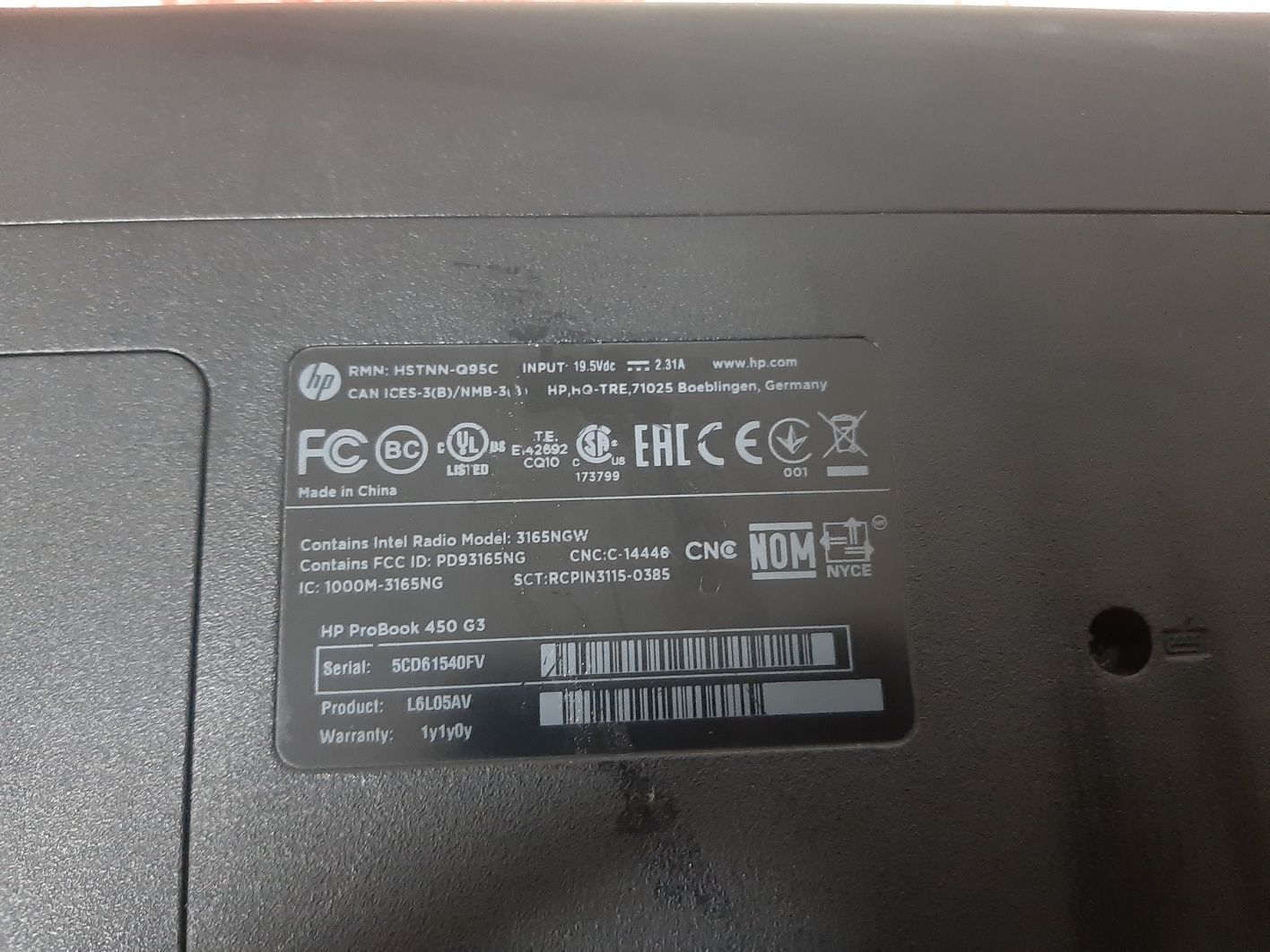 HP Probook 450 G3 / 15,6 / I3-6100U