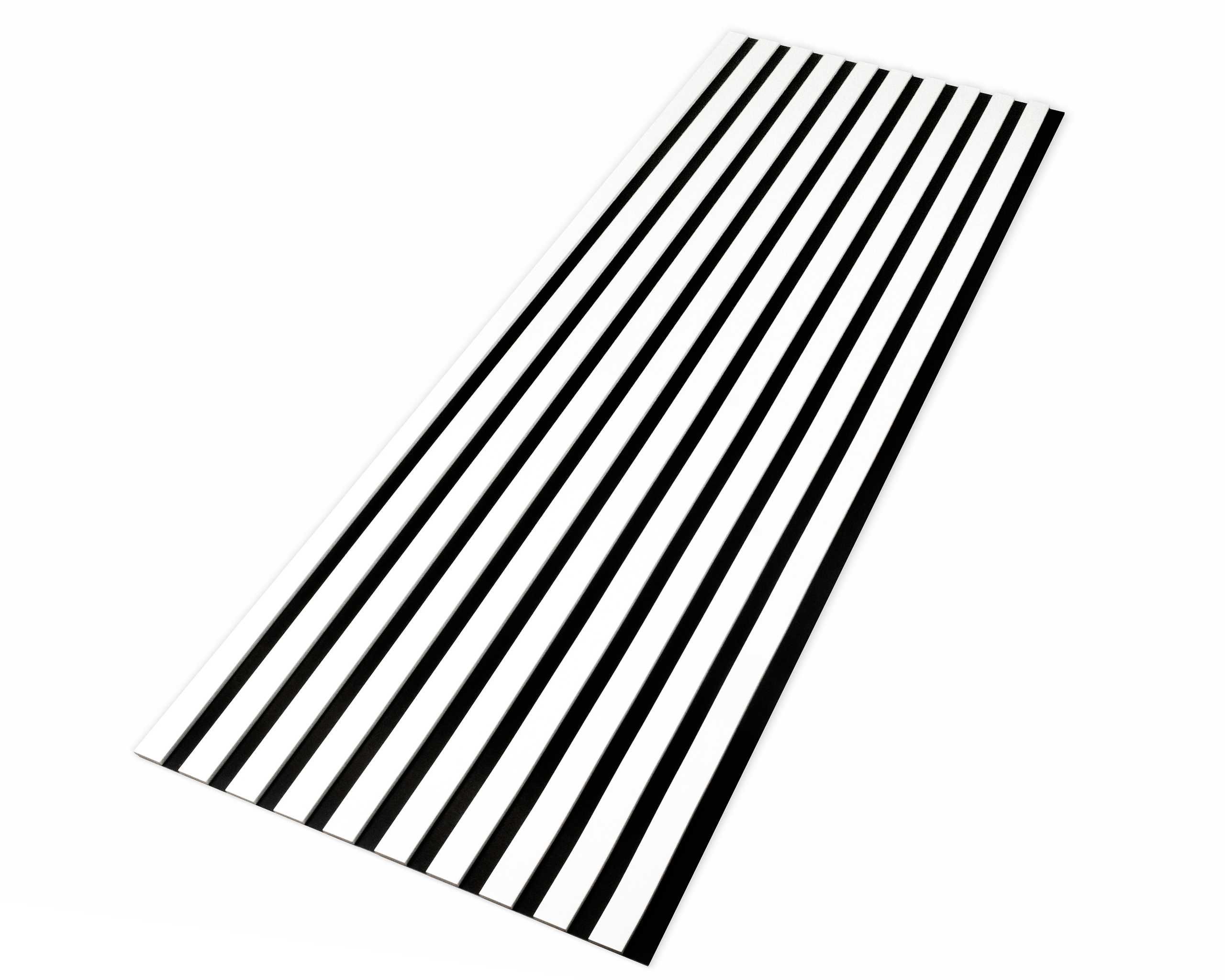 Lamele ścienne na czarnej płycie HDF - 275 cm x 59,5 cm Czarne i inne