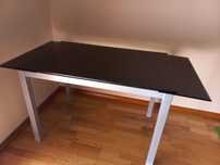 Mesa de cozinha Extensível vidro preto