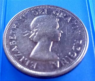 Moneta srebro 25 cent Kanada 1962.