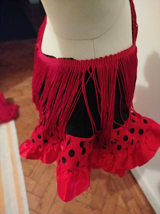 Carnaval Vestido sevilhana + xaile 5/10 anos