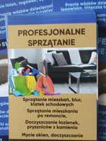 Sprzątanie mieszkań,mycie okien,pranie tapicerki,doczyszczanie.