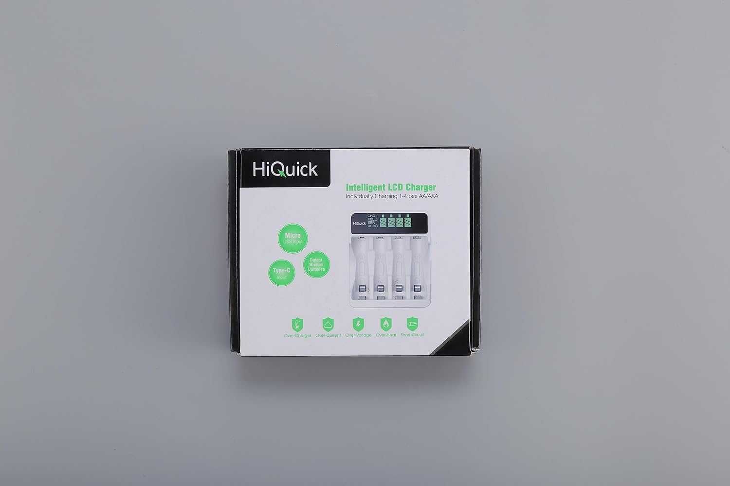 Ładowarka HiQuick LCD 4 gniazda do akumulatorów AA i AAA Ni-MH Ni-CD