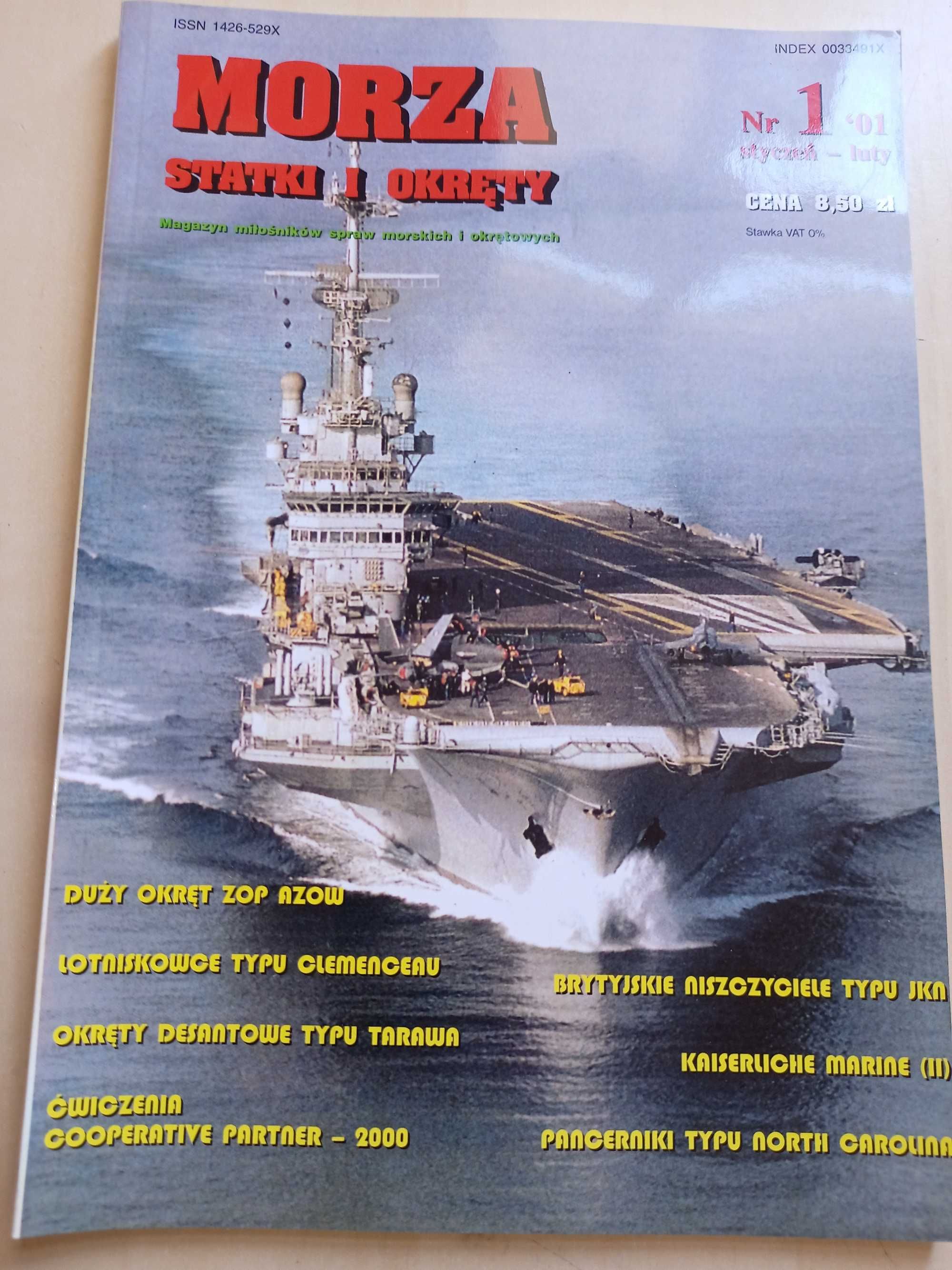 Morza statki i okręty nr 1,2,3,6 2001 rok