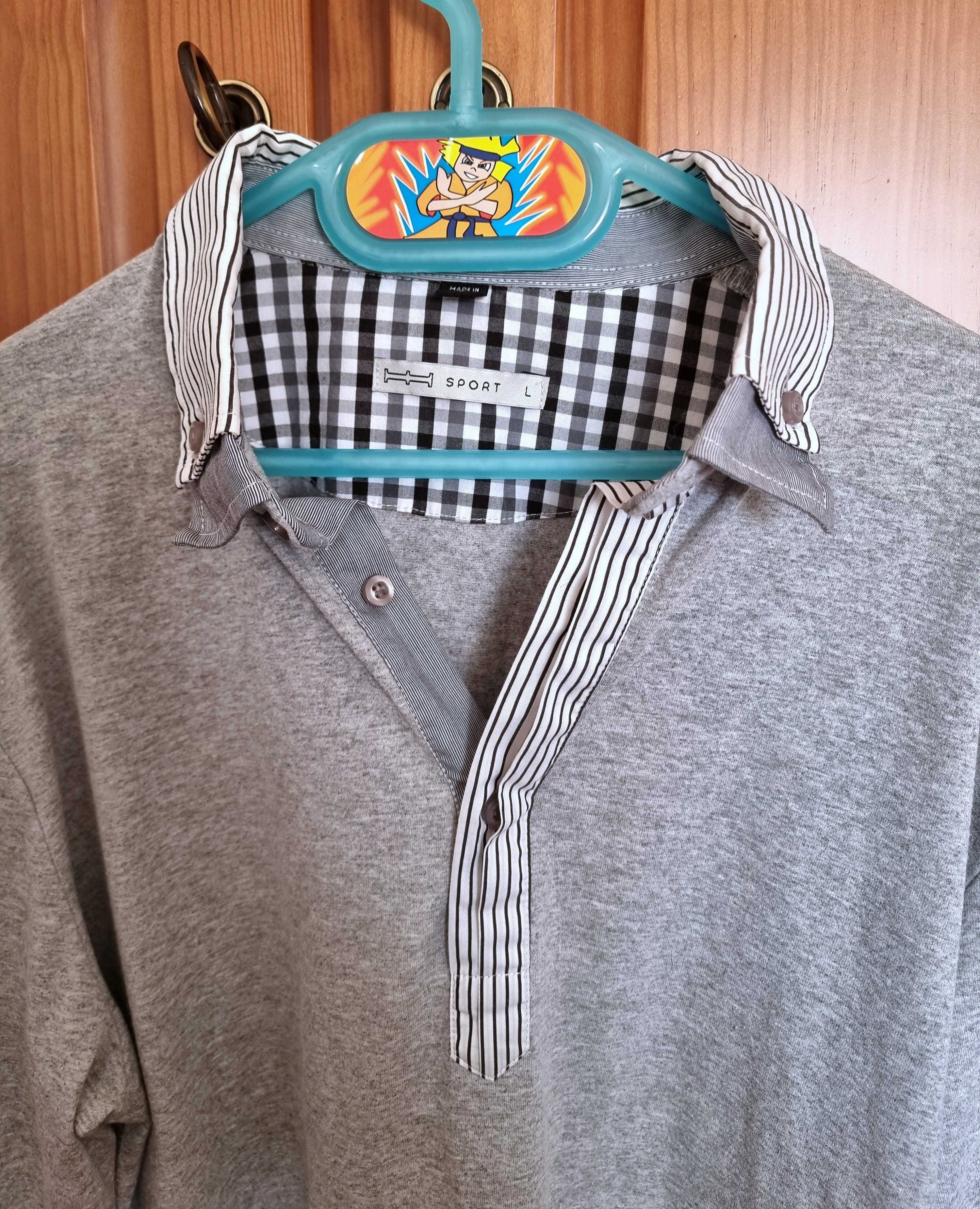 Camisola cinzenta Sport, tamanho L