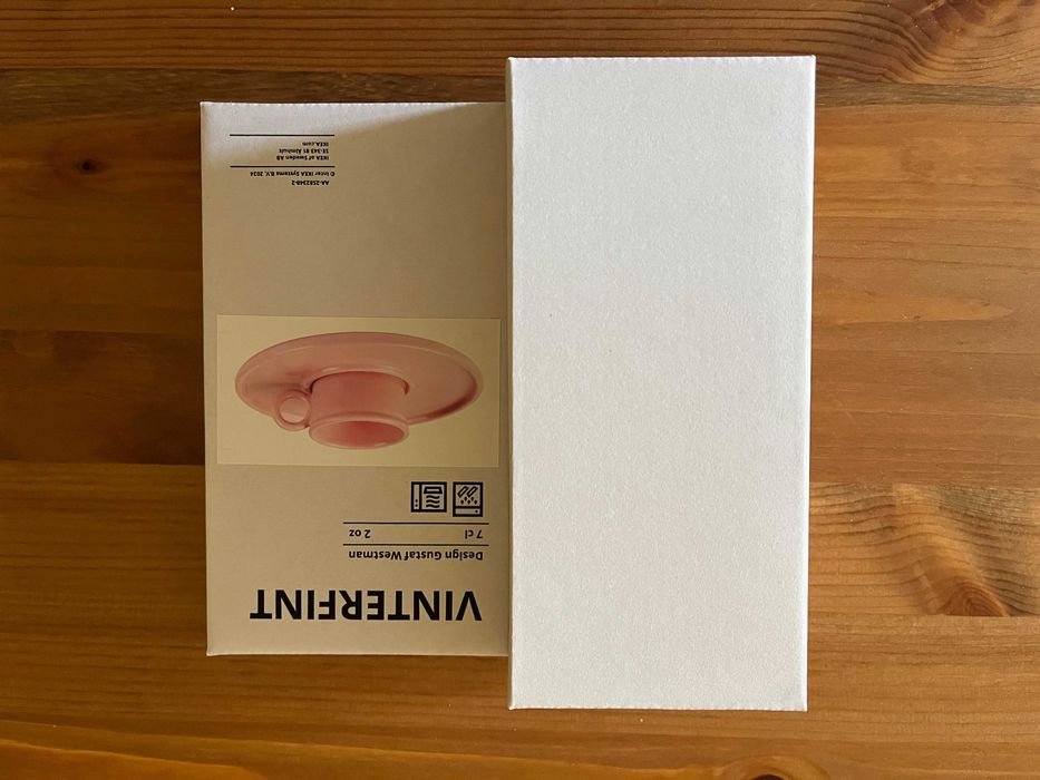 IKEA x Gustaf Westman VINTERFINT filiżanka ze spodkiem, różowa