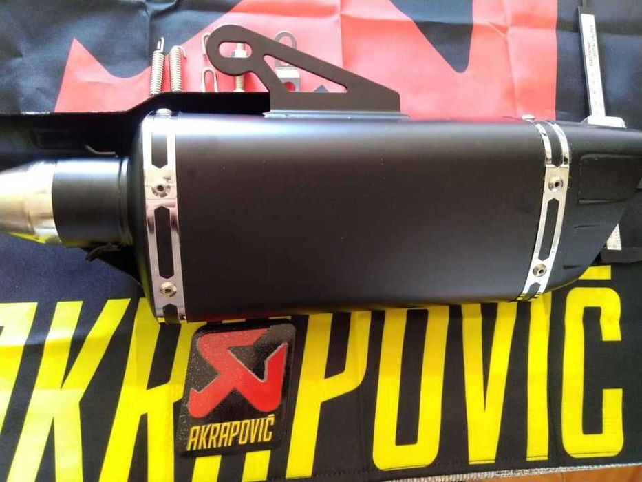 Ponteiras de escape R. akrapovic - cinza inox ou preto mate