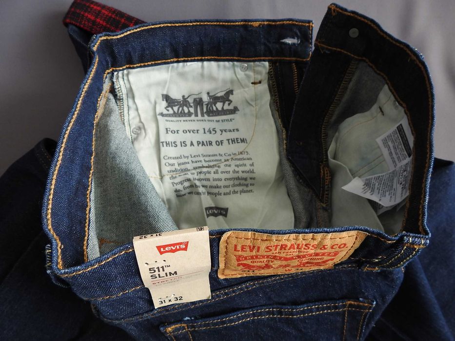 Levis 511 Stretch slim fit Новые джинсы 31x32 100% оригинал из США
