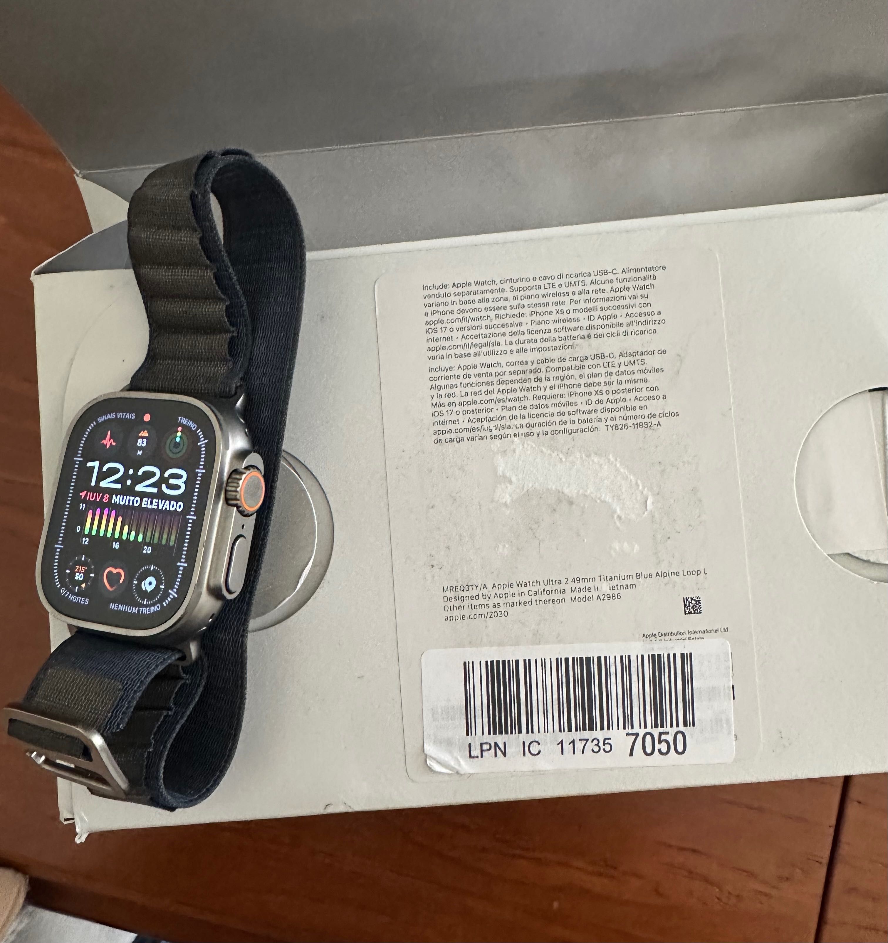 Smart Apple Ultra 2 GPS + Cellular 49 mm - Titânio