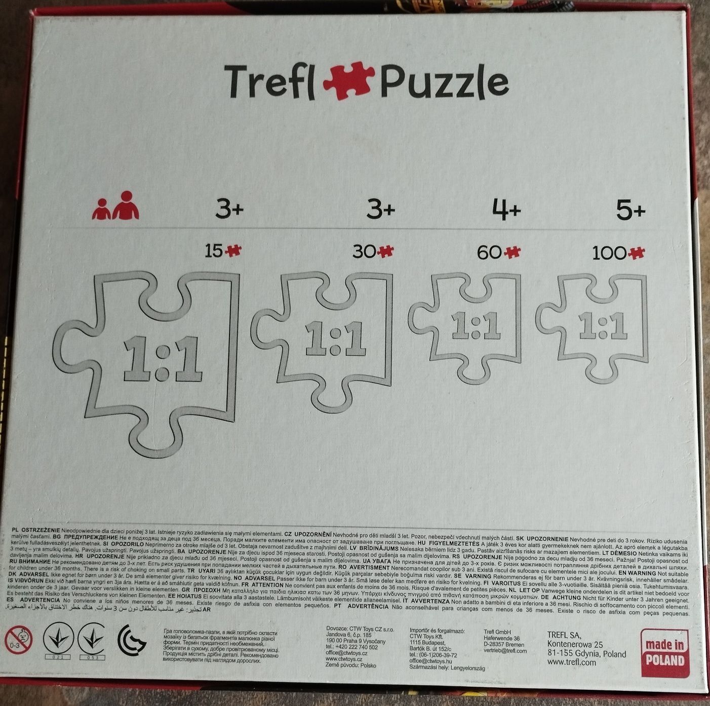 Puzzle Trefl Auta 4w1