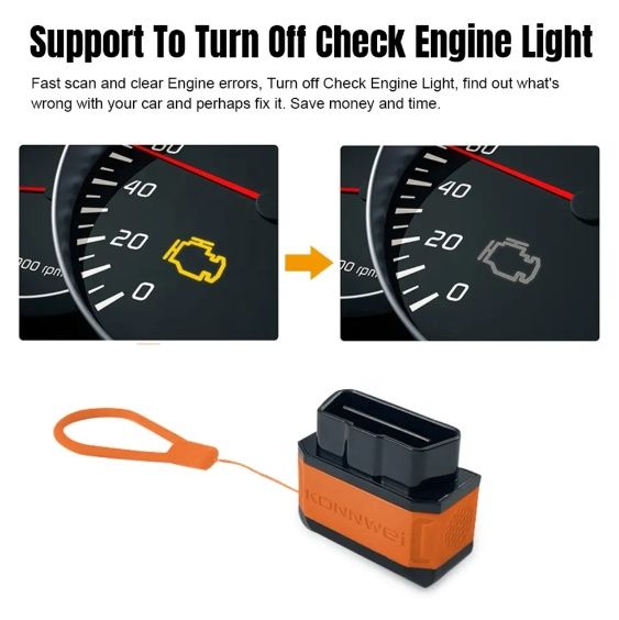 Діагностичний Bluetooth OBD2 сканер ELM327 KONNWEI KW906