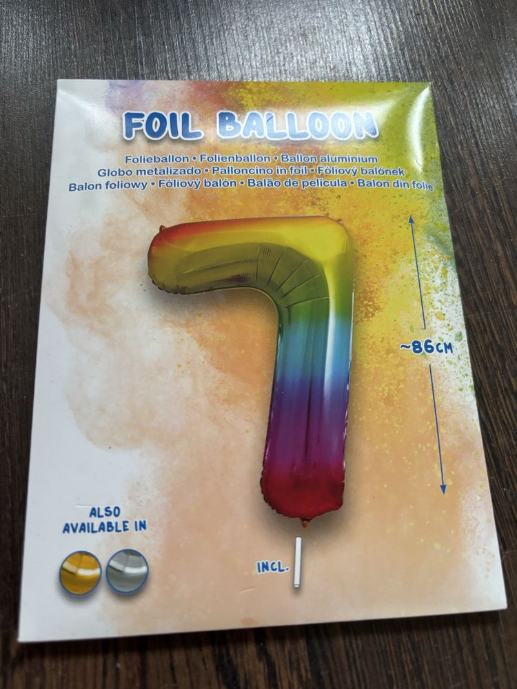 Balon cyfra 7 rozmiar 86 cm