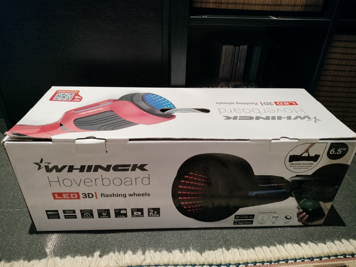 Hoverboard Whinck Led 3D Flashing Wheels com colunas incorporadas