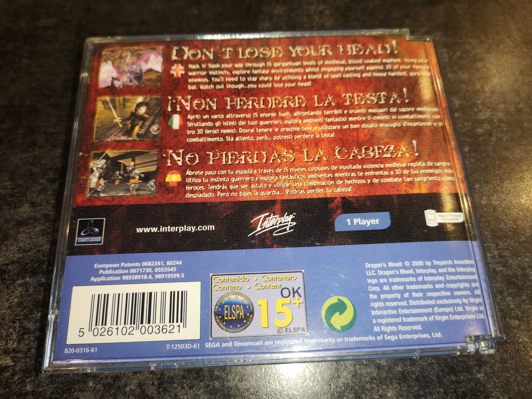 Dragons Blood DREAMCAST Sega gra ANG (stan całości BDB+) kioskzgrami