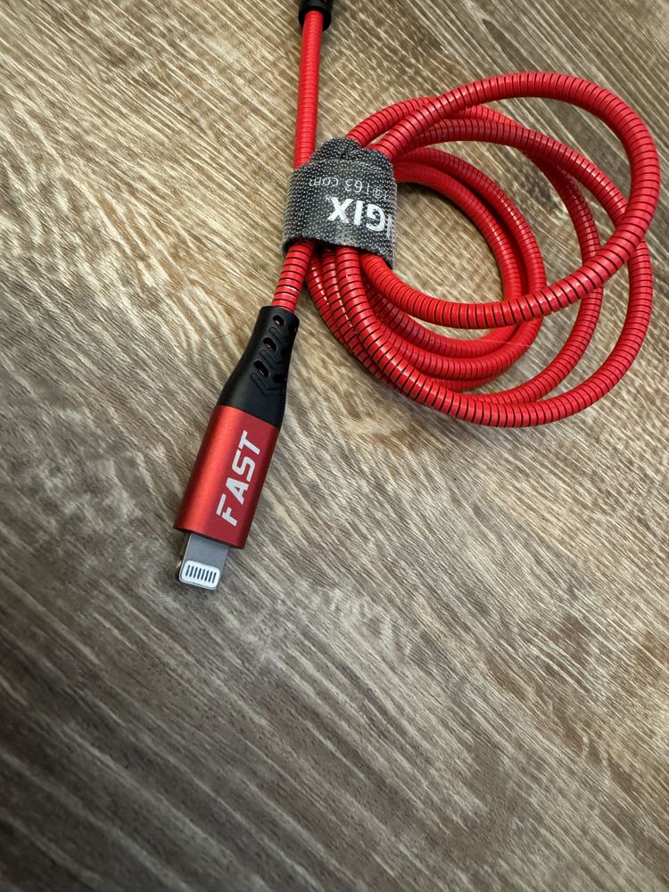 Kabel Iphone USB-C lightning zbrojny szybki markowy 108cm