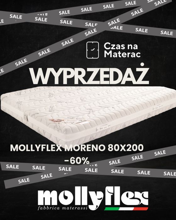 Materac Mollyflex Moreno 80x200 wyprzedaz ekspozycji -60%