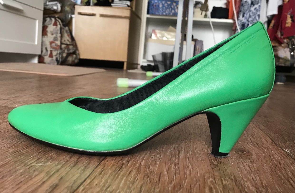 Туфли кожаные зелёные Vagabond ретро стильные на выпускной