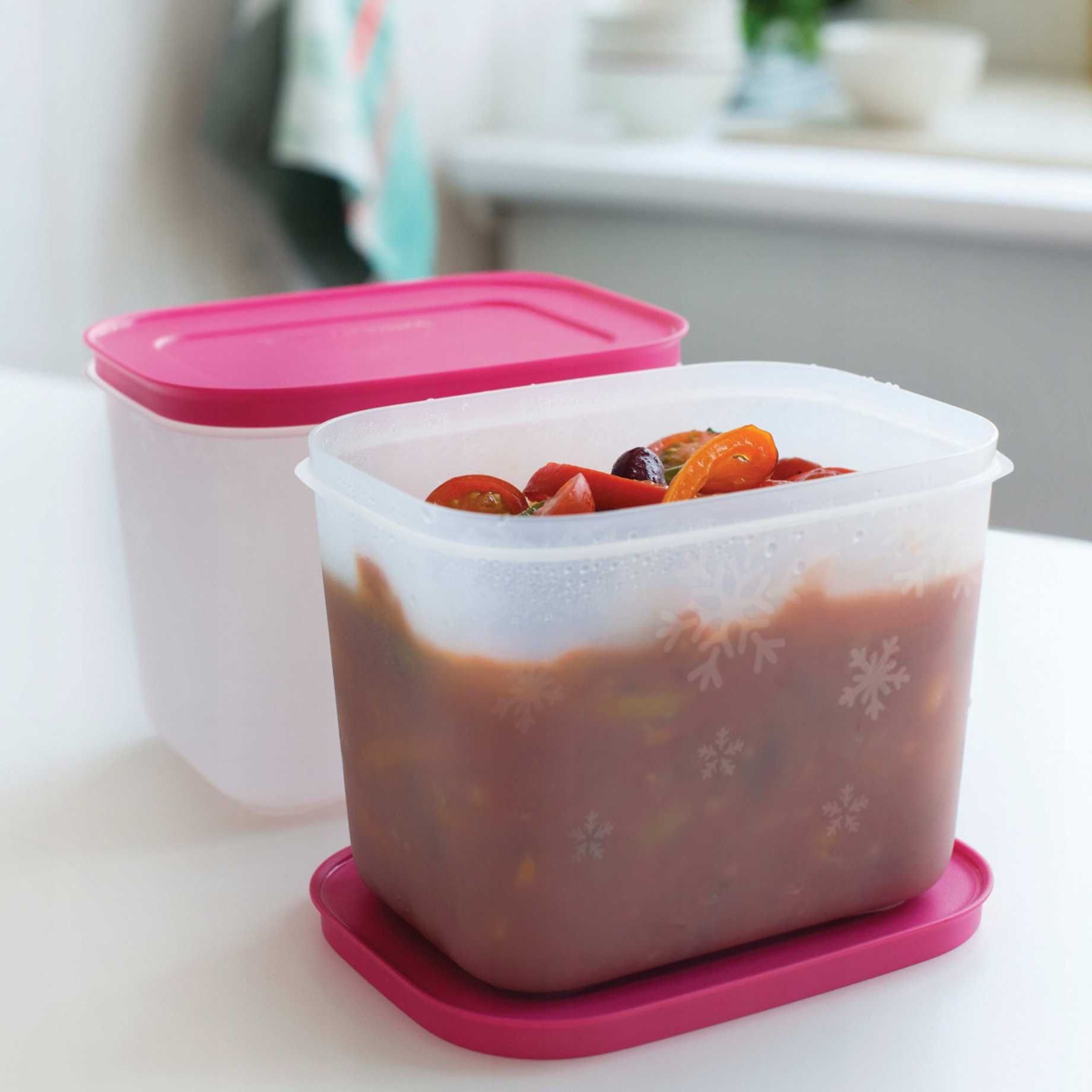 mega zestaw 4 szt Tupperware Pojemniki na żywność do mrożenia 4 x 1,1l