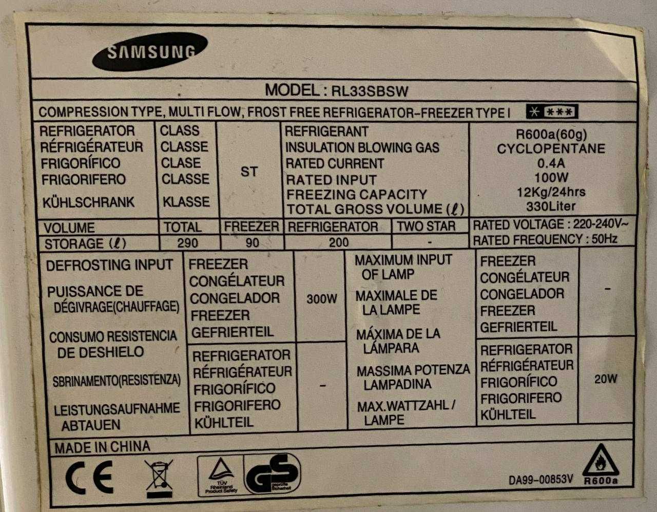 Холодильник Samsung RL33SBSW ( 176 см) з Європи