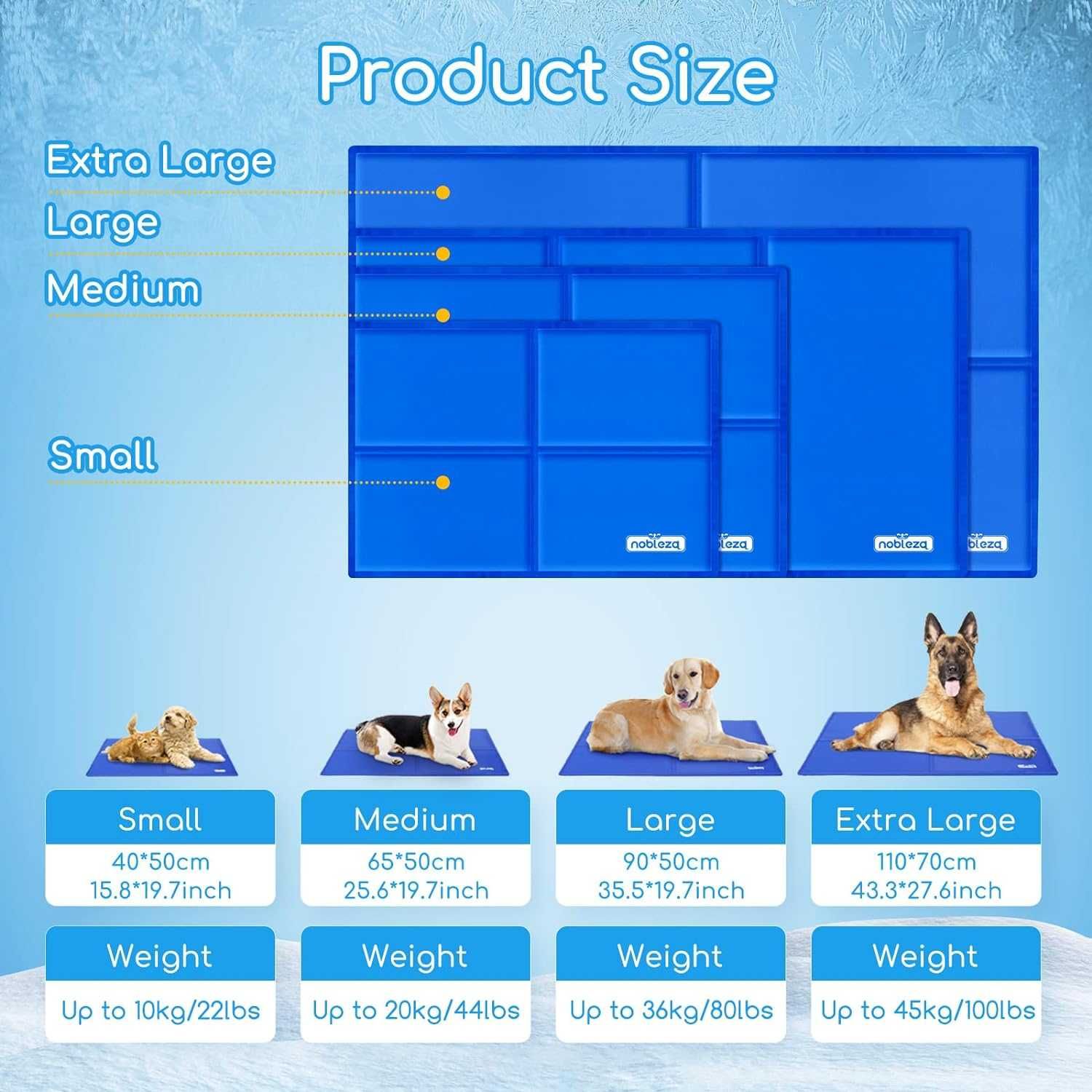 Охолоджуючий килимок для собак Large Pet Self Cooling Nobleza S