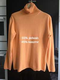 Jedwabno kaszmirowy sweter premium golf