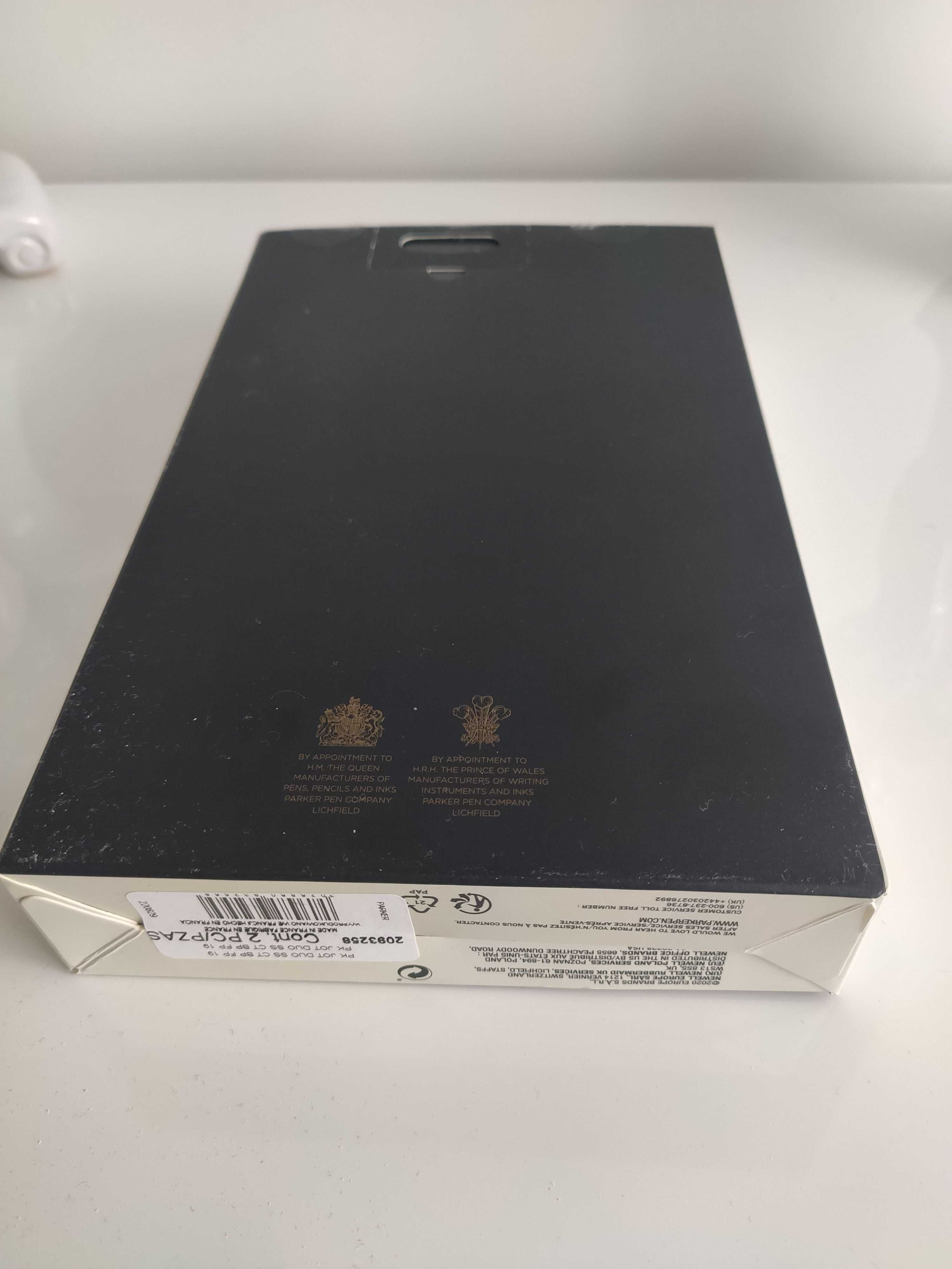 Parker Jotter zestaw pióro i długopis srebrne nowy