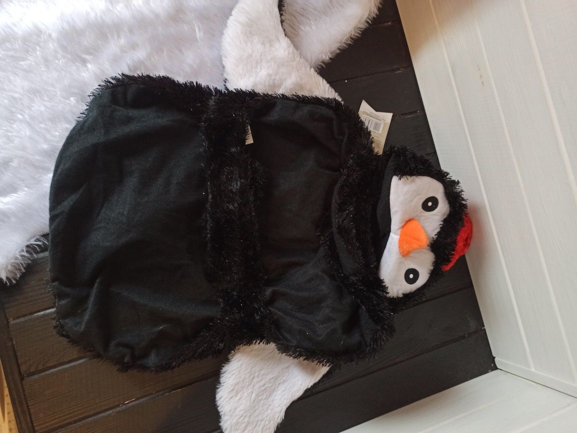 Новорічний наряд костюм попона накидка на собачку пінгвін розмір Л 45