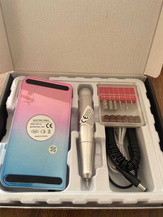 Фрезер манікюрний акумуляторний А7 з набором фрез