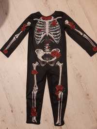 Przebranie kostium Halloween 128 szkielet